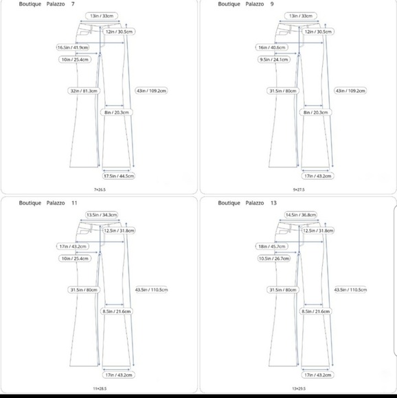 Dark Denim Wash Palazzo - Picture 7 of 8